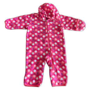 Columbia Pink Fleece Polka Dot Coverall Infant 6-12 Months